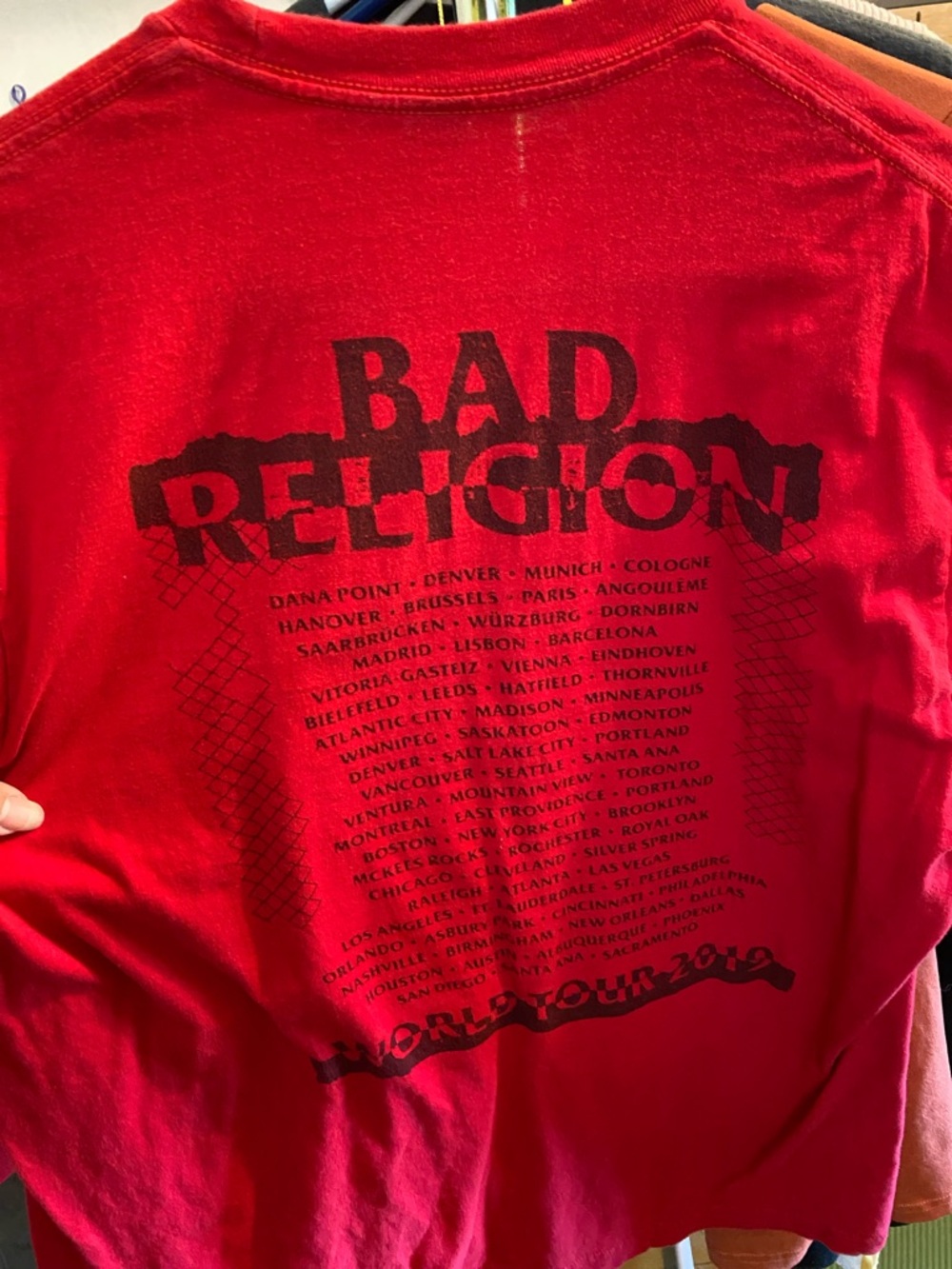 Red Bad Religion Graphic Tee - Men's Short Sleeve w/ back hit - Picture 4 of 4
